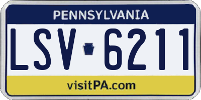 PA license plate LSV6211