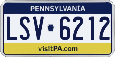 PA license plate LSV6212