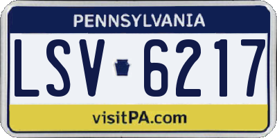 PA license plate LSV6217