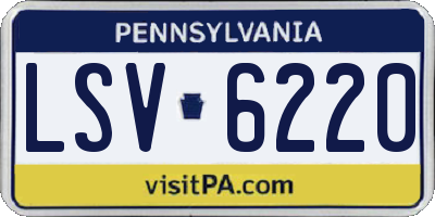 PA license plate LSV6220