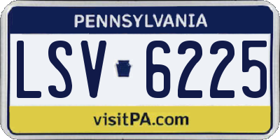 PA license plate LSV6225