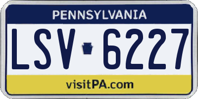 PA license plate LSV6227