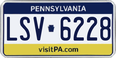 PA license plate LSV6228