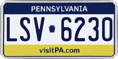 PA license plate LSV6230