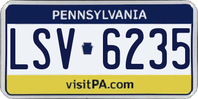 PA license plate LSV6235