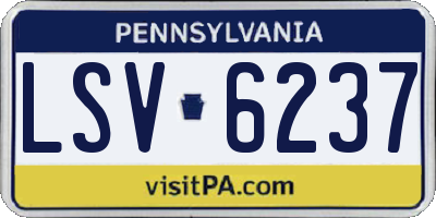 PA license plate LSV6237