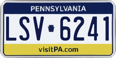 PA license plate LSV6241