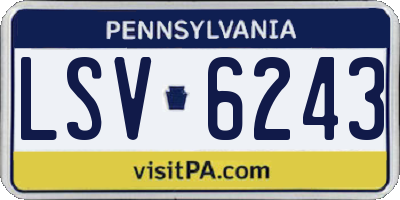 PA license plate LSV6243