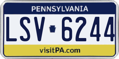 PA license plate LSV6244