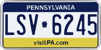 PA license plate LSV6245