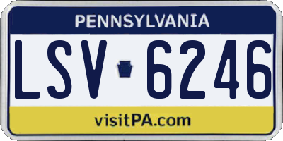 PA license plate LSV6246