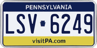 PA license plate LSV6249