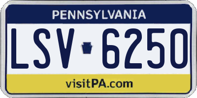 PA license plate LSV6250
