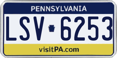 PA license plate LSV6253