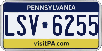 PA license plate LSV6255