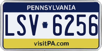 PA license plate LSV6256