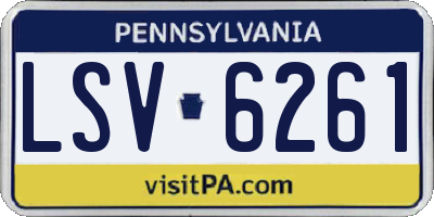 PA license plate LSV6261