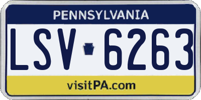 PA license plate LSV6263