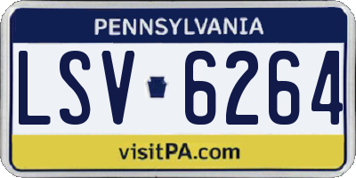 PA license plate LSV6264