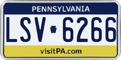 PA license plate LSV6266