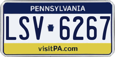 PA license plate LSV6267