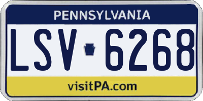 PA license plate LSV6268