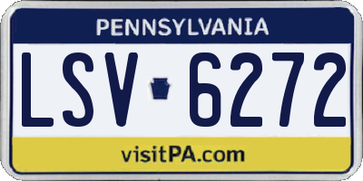 PA license plate LSV6272