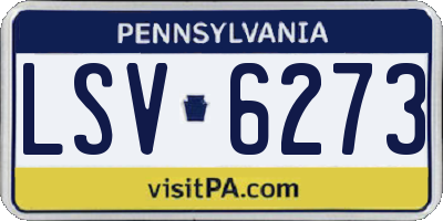 PA license plate LSV6273