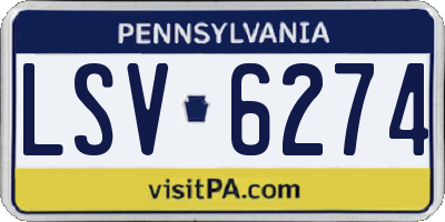 PA license plate LSV6274