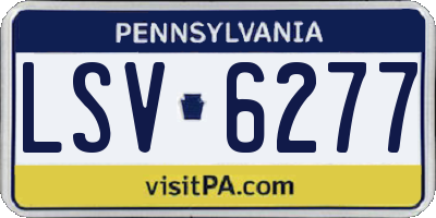 PA license plate LSV6277