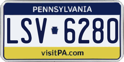 PA license plate LSV6280