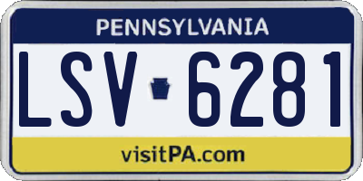 PA license plate LSV6281