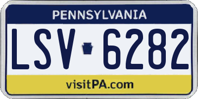 PA license plate LSV6282