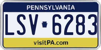 PA license plate LSV6283