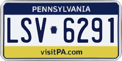 PA license plate LSV6291