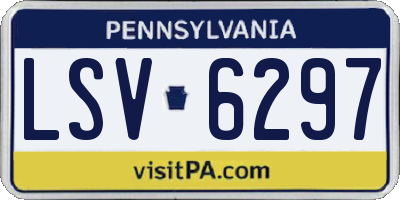 PA license plate LSV6297