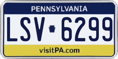 PA license plate LSV6299