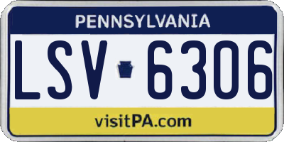 PA license plate LSV6306