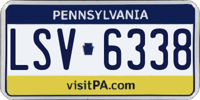 PA license plate LSV6338