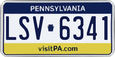 PA license plate LSV6341