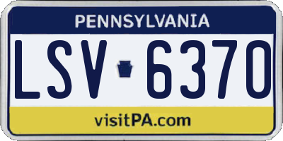PA license plate LSV6370