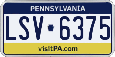 PA license plate LSV6375