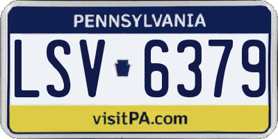 PA license plate LSV6379