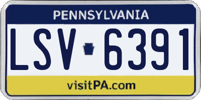 PA license plate LSV6391
