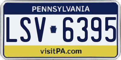 PA license plate LSV6395