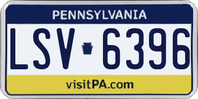 PA license plate LSV6396
