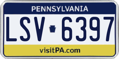 PA license plate LSV6397