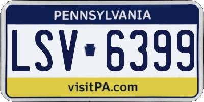 PA license plate LSV6399