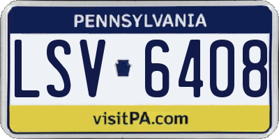 PA license plate LSV6408