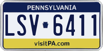 PA license plate LSV6411